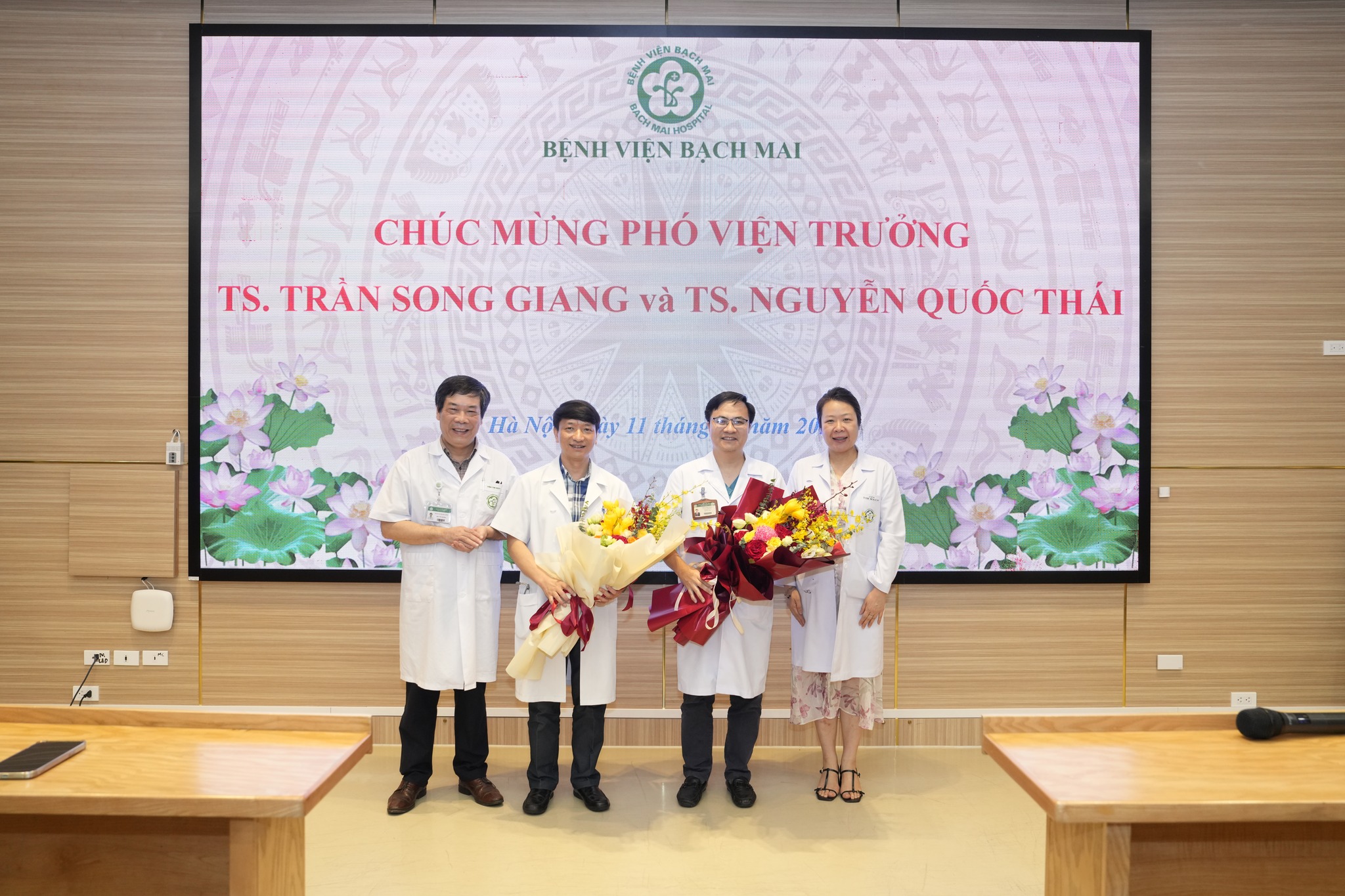 Bệnh viện Bạch Mai bổ nhiệm TS. Trần Song Giang và TS. Nguyễn Quốc Thái giữ chức vụ Phó Viện trưởng Viện Tim mạch Việt Nam