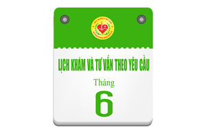 Lịch khám và tư vấn theo yêu cầu tháng 6 - 2025