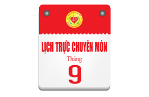 Lịch trực chuyên môn tháng 9 - 2025