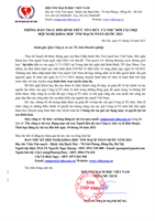 Thông báo thay đổi hình thức và thư mời tài trợ Hội nghị khoa học Tim mạch toàn quốc 2021